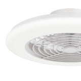 Ostis 19-Inch Smart White Low Profile Ceiling Fan With RGB Light