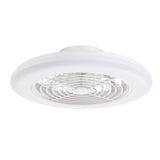 Ostis 19-Inch Smart White Low Profile Ceiling Fan With RGB Light