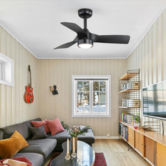 32-inch LED Ceiling Fan with Light Kit and Remote(3-Blade)