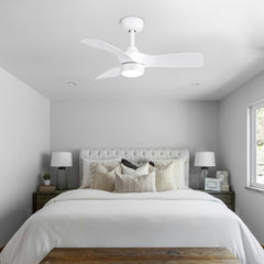 32-inch LED Ceiling Fan with Light Kit and Remote(3-Blade)