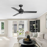 Vesora 52" 3-Blade Ceiling Fan Without Light & Pull Chain