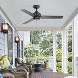 Vesora 52" 3-Blade Ceiling Fan Without Light & Pull Chain