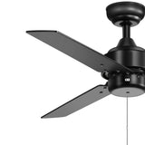 Vesora 52" 3-Blade Ceiling Fan Without Light & Pull Chain