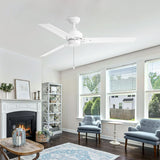Vesora 52" 3-Blade Ceiling Fan Without Light & Pull Chain