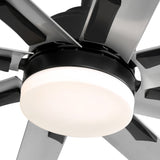 Large 72in Integrated LED Indoor Gold Ceiling Fan with Light and Remote Control Included