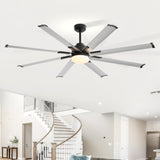 Large 72in Integrated LED Indoor Gold Ceiling Fan with Light and Remote Control Included