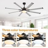 Large 72in Integrated LED Indoor Gold Ceiling Fan with Light and Remote Control Included
