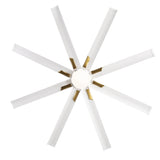 Large 72in Integrated LED Indoor Gold Ceiling Fan with Light and Remote Control Included