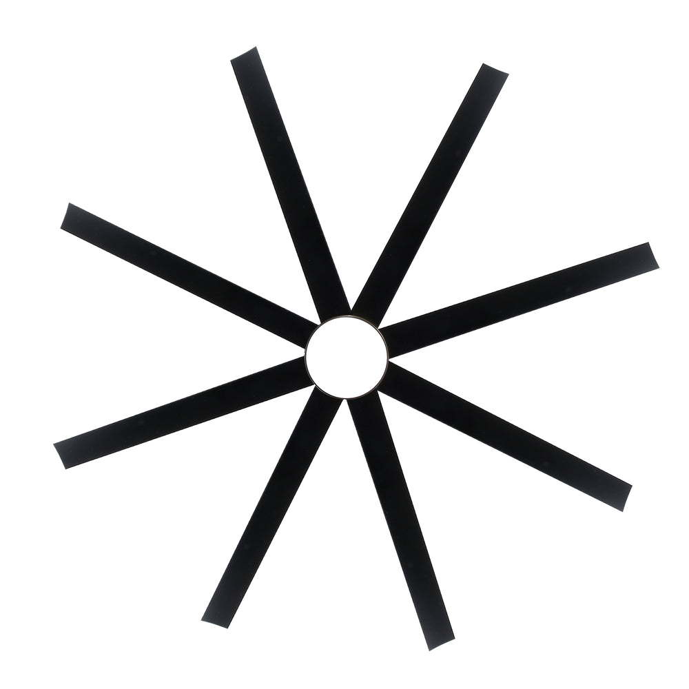 72-Inch Industrial Ceiling Fan with Lights and Remote, 8 ABS Blades, Quiet Reversible DC Motor, 6-Speed, Timer Function, 3 Color LED Light Chandelier