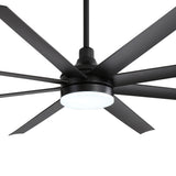 72-inch large ceiling fan close-up with integrated LED light and motor housing