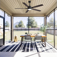 65 in. Integrated LED Indoor Black Ceiling Fans with Light and Remote Control