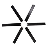 Breezary 60" 6-Blade Silent DC Motor Modern Ceiling Fan with LED Light - Matte Black