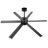 Breezary 60" 6-Blade Silent DC Motor Modern Ceiling Fan with LED Light - Matte Black