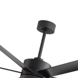 Breezary 60" 6-Blade Silent DC Motor Modern Ceiling Fan with LED Light - Matte Black