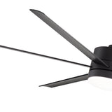 Breezary 60" 6-Blade Silent DC Motor Modern Ceiling Fan with LED Light - Matte Black