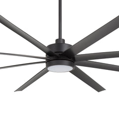 Large 84-in Modern Industrial 8-Blade Large Ceiling Fan with LED Light and Remote,6”,12” and 24” Downrod Included