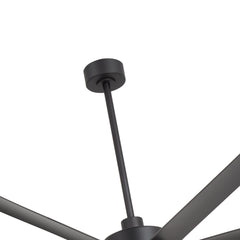 Large 84-in Modern Industrial 8-Blade Large Ceiling Fan with LED Light and Remote,6”,12” and 24” Downrod Included