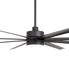 Large 84-in Modern Industrial 8-Blade Large Ceiling Fan with LED Light and Remote,6”,12” and 24” Downrod Included
