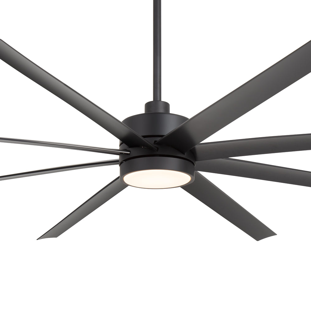 Large 84-in Modern Industrial 8-Blade Large Ceiling Fan with LED Light and Remote,6”,12” and 24” Downrod Included
