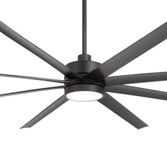 Large 84-in Modern Industrial 8-Blade Large Ceiling Fan with LED Light and Remote,6”,12” and 24” Downrod Included