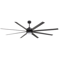 Large 84-in Modern Industrial 8-Blade Large Ceiling Fan with LED Light and Remote,6”,12” and 24” Downrod Included