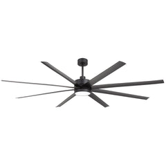 Large 84-in Modern Industrial 8-Blade Large Ceiling Fan with LED Light and Remote,6”,12” and 24” Downrod Included