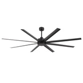 AeroSpan 84-inch black ceiling fan with minimalist modern design