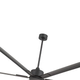 Close-up of the AirForge HVLS industrial ceiling fan ceiling mount and downrod