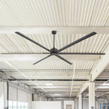 AirForge 120-inch HVLS industrial ceiling fan installed in a large industrial facility