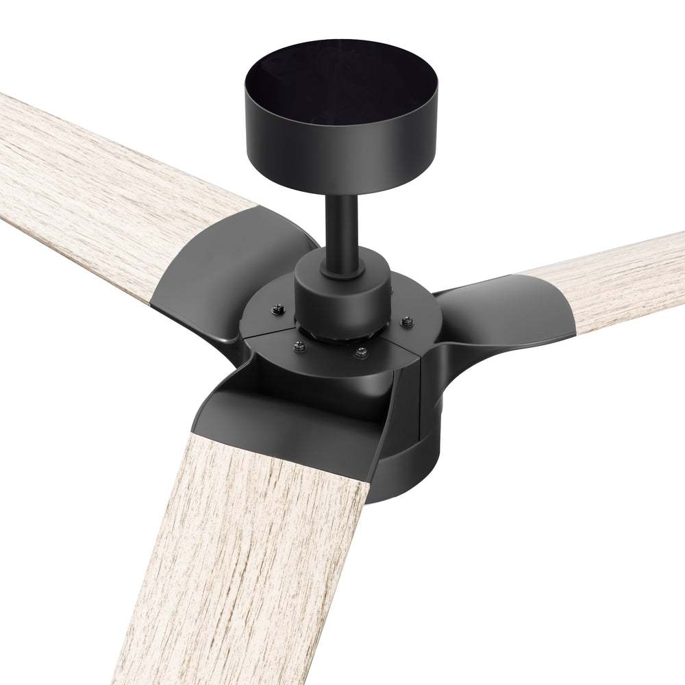 Iverora 52-Inch Black Ceiling Fan With Light and Remote