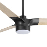 Iverora 52-Inch Black Ceiling Fan With Light and Remote