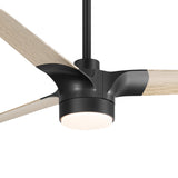 Iverora 52-Inch Black Ceiling Fan With Light and Remote