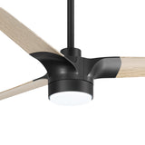 Iverora 52-Inch Black Ceiling Fan With Light and Remote