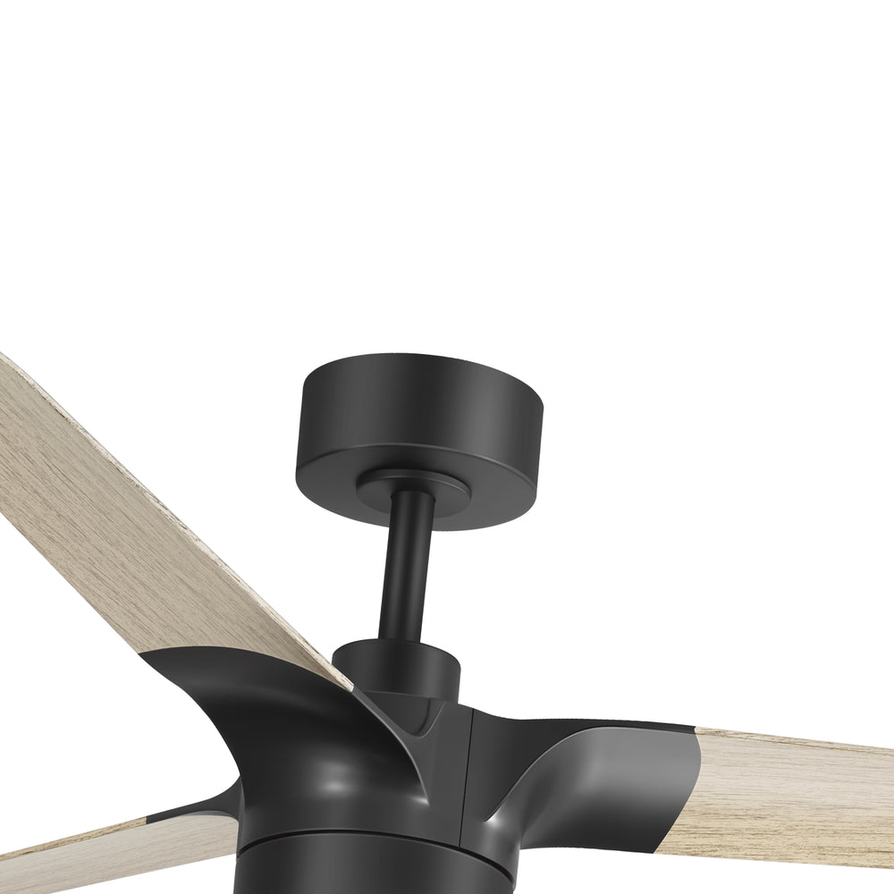 Iverora 52-Inch Black Ceiling Fan With Light and Remote