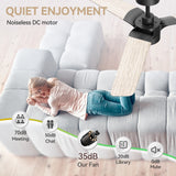 Iverora 52-Inch Black Ceiling Fan With Light and Remote