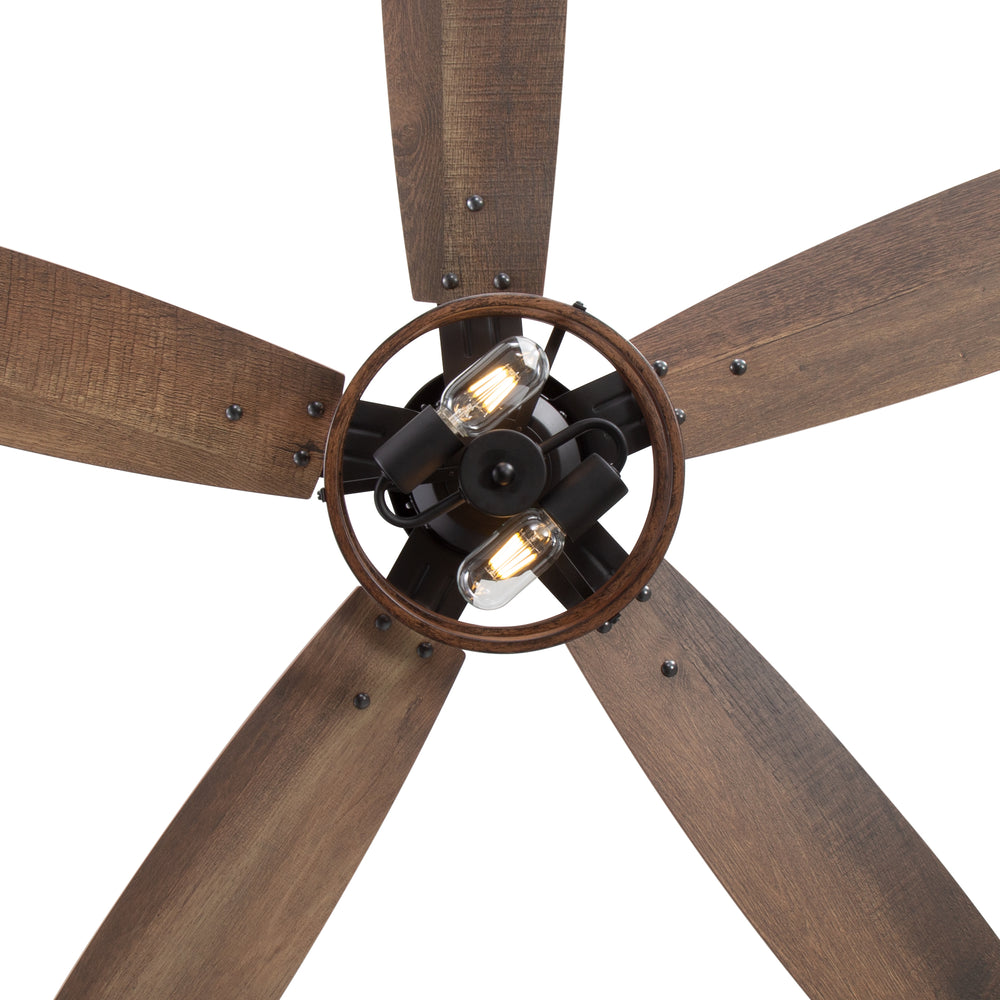 Jorelle 52-Inch Farmhouse Caged Ceiling Fan With Light & Remote