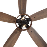 Jorelle 52-Inch Farmhouse Caged Ceiling Fan With Light & Remote