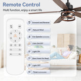 Jorelle 52-Inch Farmhouse Caged Ceiling Fan With Light & Remote