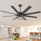 Levon 65-Inch Industrial Ceiling Fan With Light