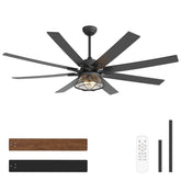 Levon 65-Inch Industrial Ceiling Fan With Light