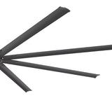 Close-up of the AirForge 120-inch HVLS industrial ceiling fan blade design