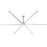 AeroSpan 12FT 144-inch six-blade silver HVLS industrial ceiling fan