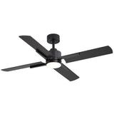 Lucora 52-Inch Black Ceiling Fan with Light & Remote Control
