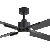 Lucora 52-Inch Black Ceiling Fan with Light & Remote Control