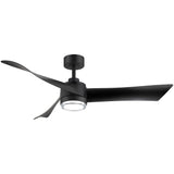 Marara 54 Inch Matte Black Ceiling Fan With Light and Remote