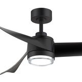 Marara 54 Inch Matte Black Ceiling Fan With Light and Remote