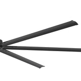 Black ceiling fan blade on a white background