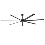 Black ceiling fan on a white background