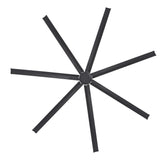 Black fan blade on a white background