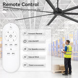 AeroSpan XL large ceiling fan with multi-function remote control, 6 speeds, reversible airflow, natural wind mode and timer settings